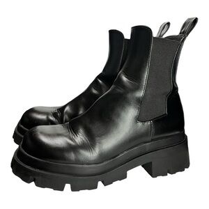 Zara black platform combat boots